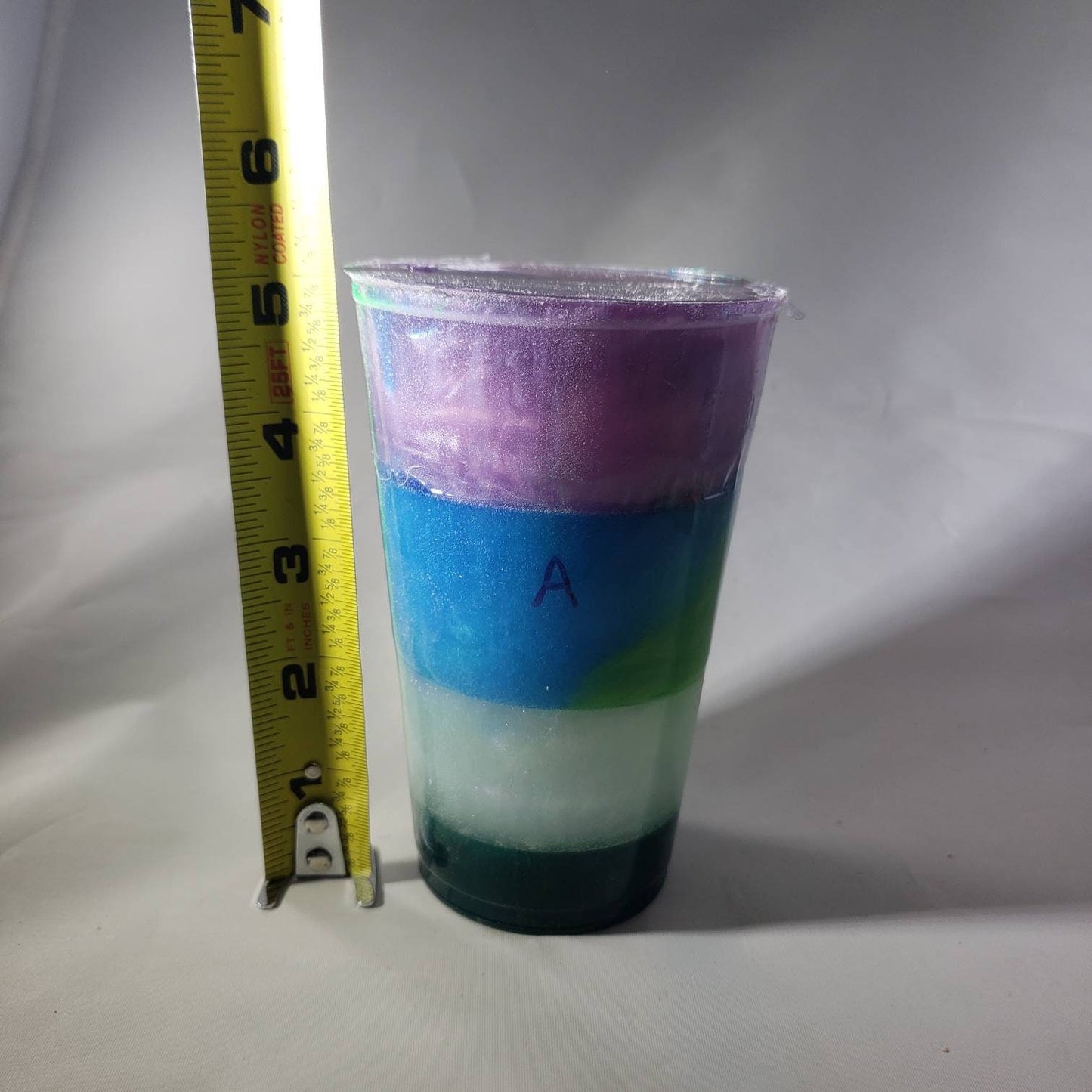 Alumilite resin over flow cups. Epoxy resin.