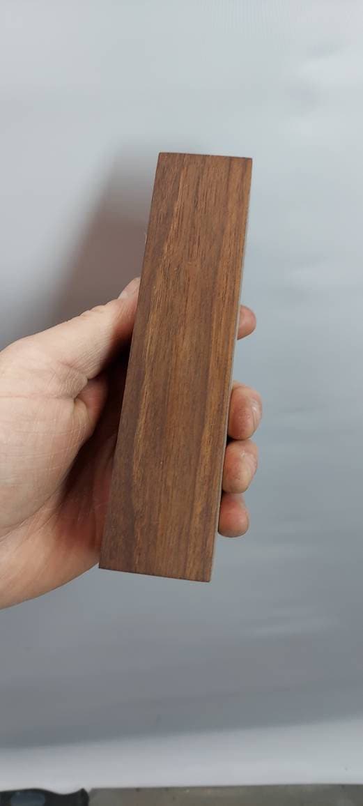 Beautiful stabilized walnut knife block.