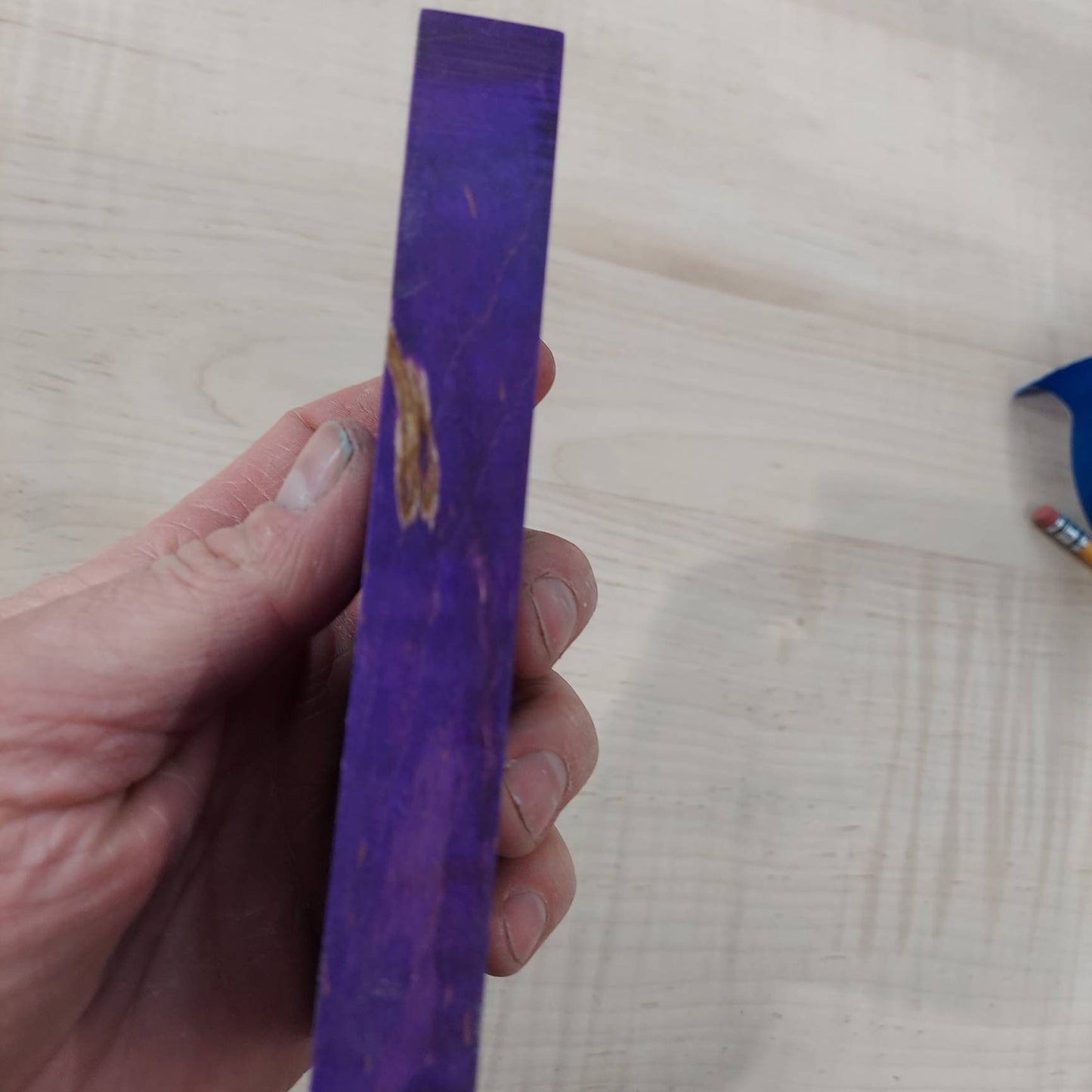 Dye stabilized Curly Maple knife block.