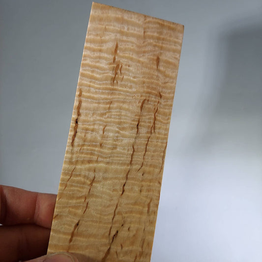 Stabilized curly/ambrosia Maple knife blocks.