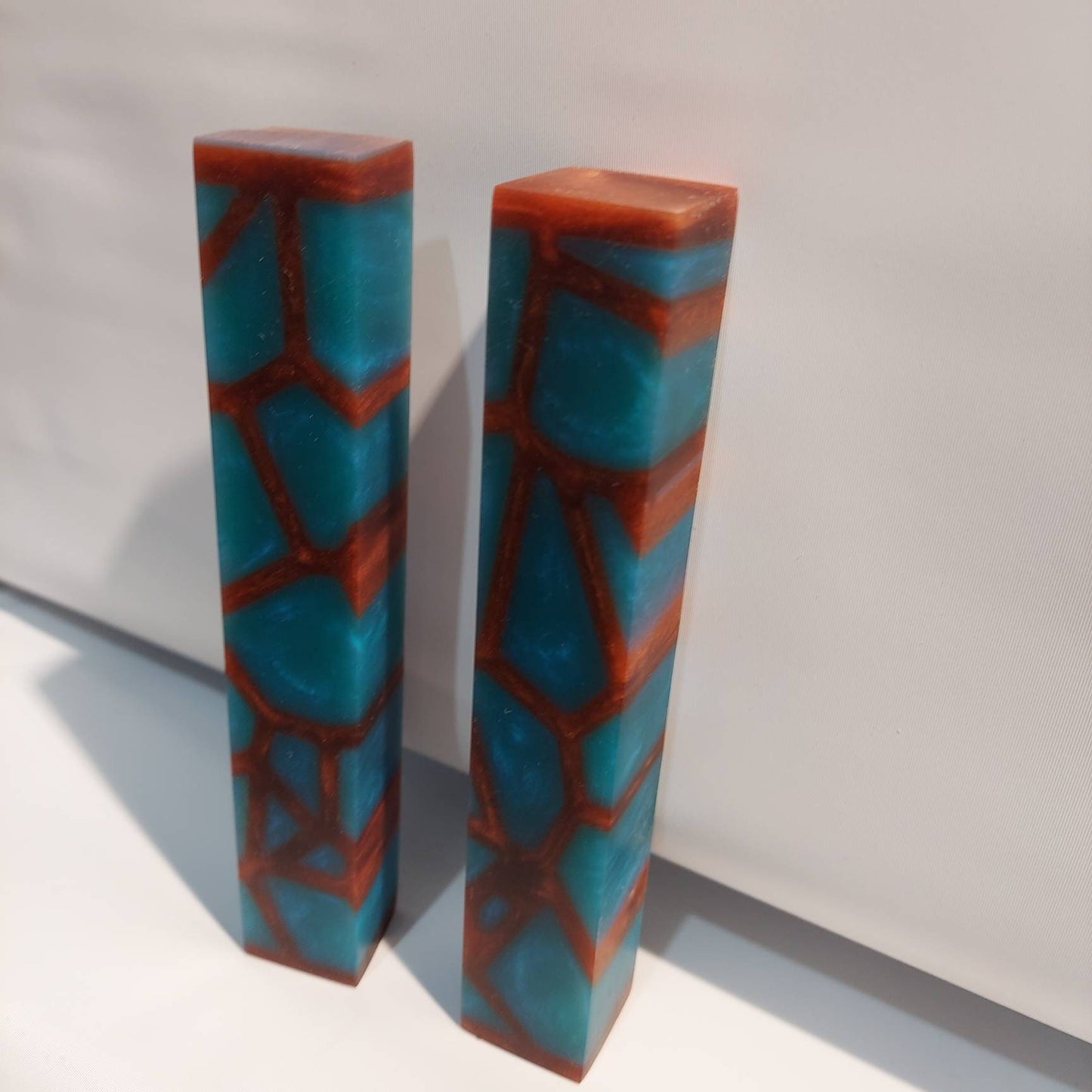 Beautiful alumilite hybrid pen blanks.