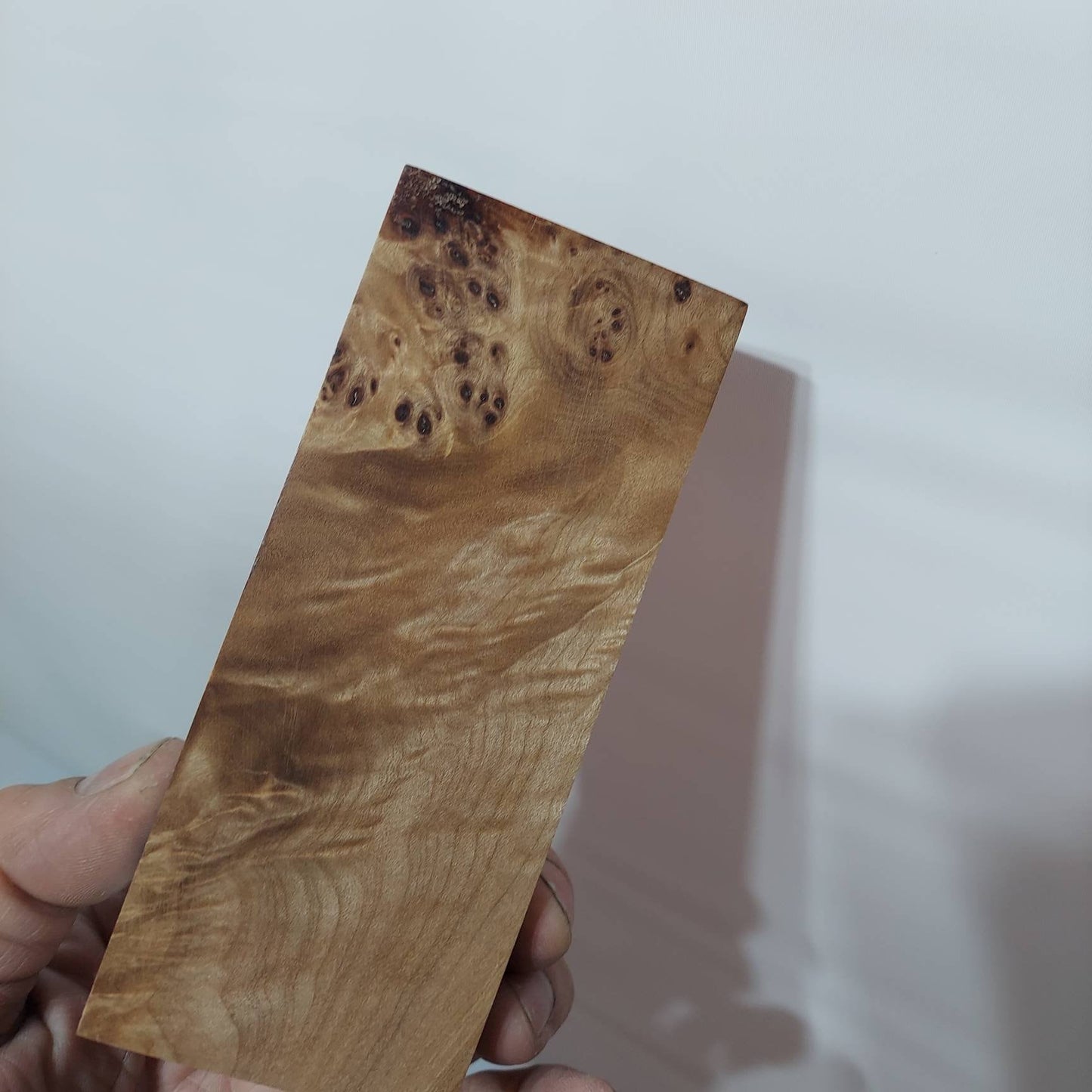 Beautiful stabilized maple burl knife block. Stab wood