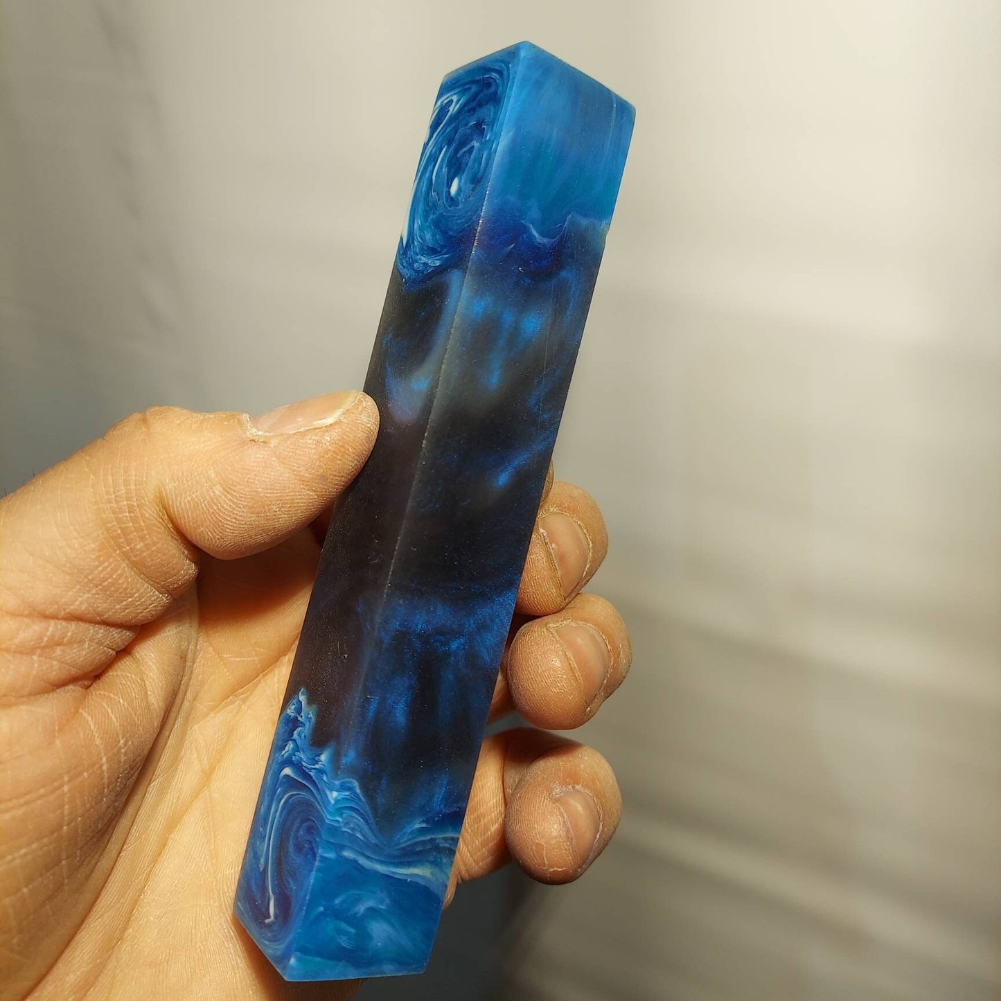 Premium Faux burl alumilite resin hybrid pen blanks.