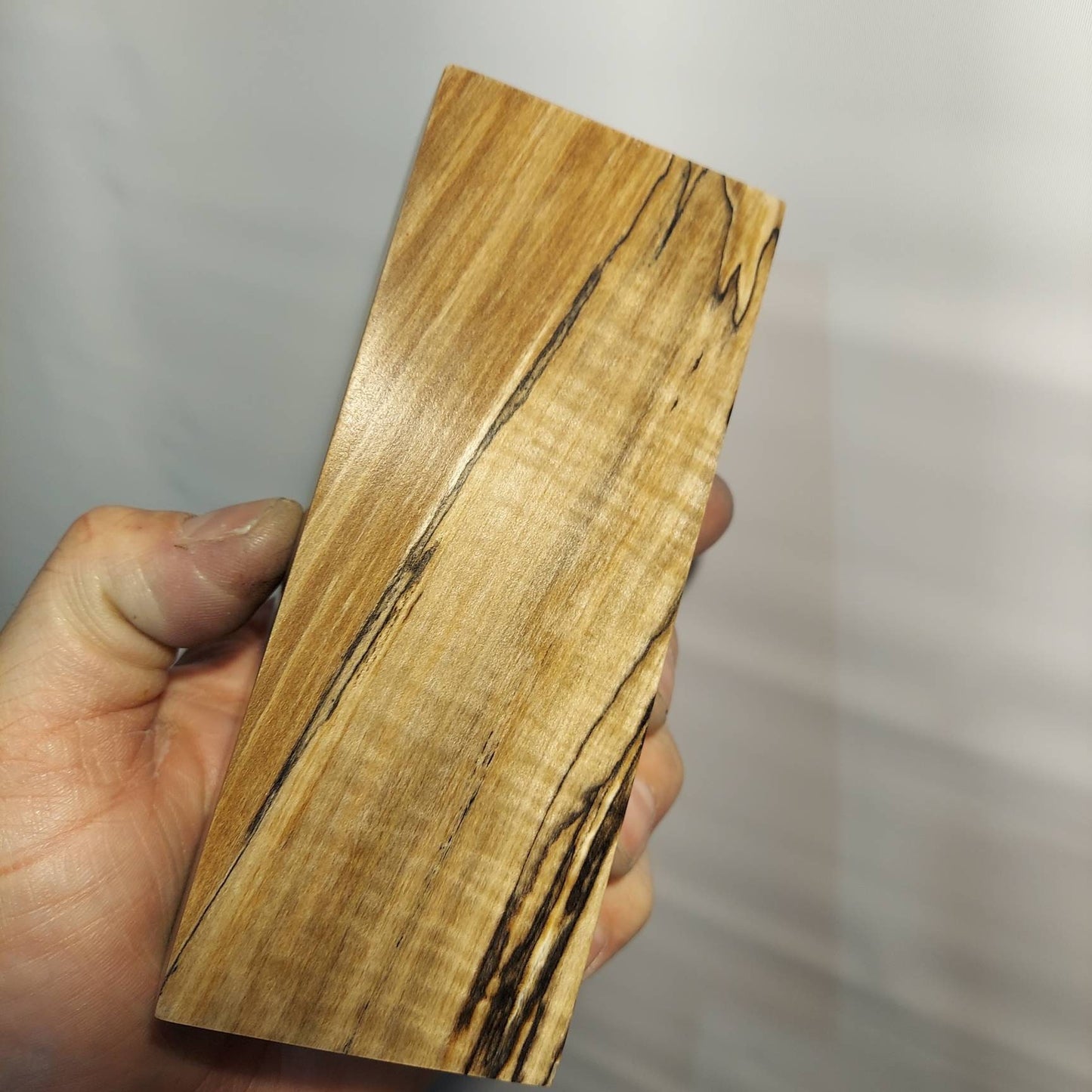 Stabilized spalted maple knife block. Stab wood