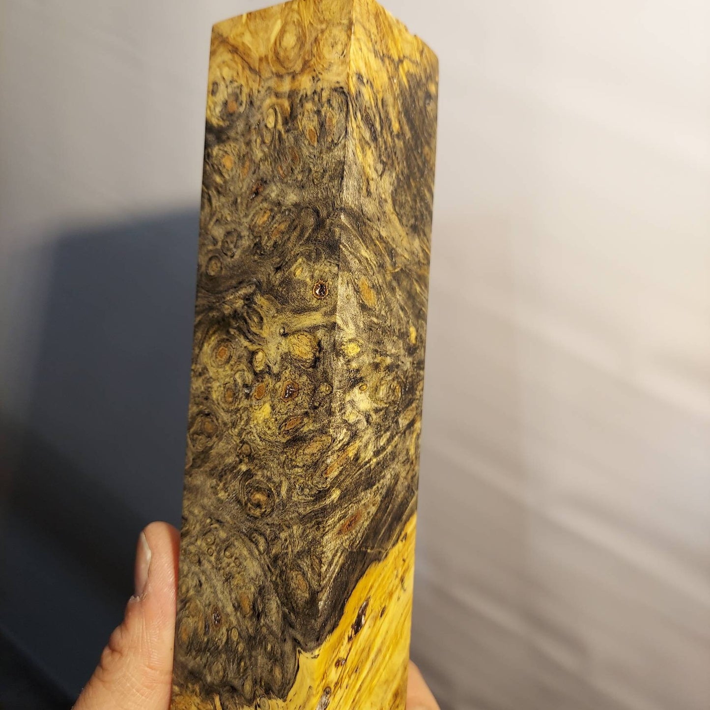 Premium stabilized buckeye burl cue blank. Stabwood hybrid blank