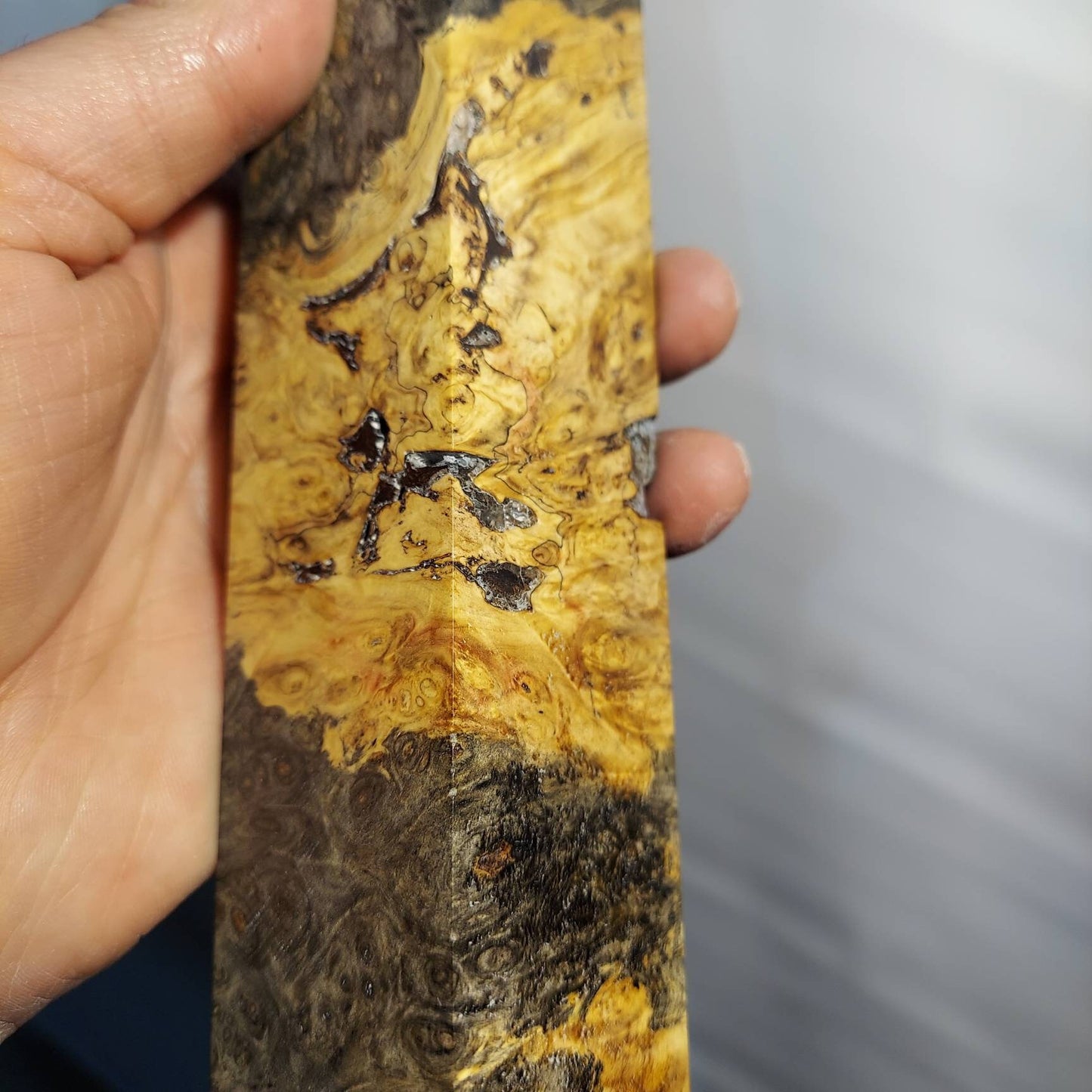 Premium stabilized buckeye burl cue blank. Stabwood hybrid blank