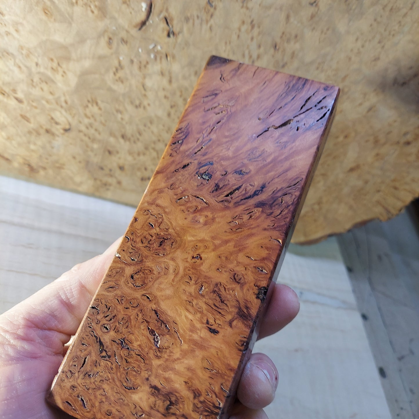 Rare Jarrah  burl knife block.