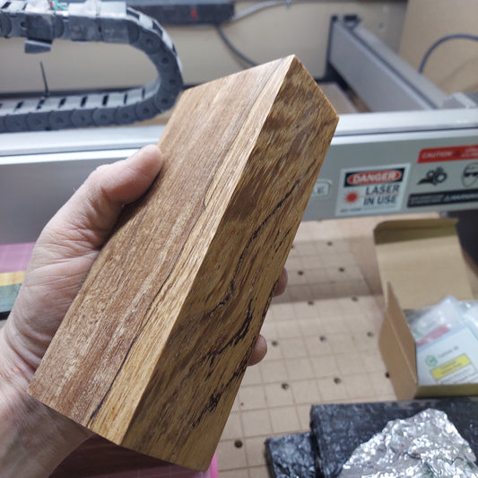 Stabilized spalted maple block