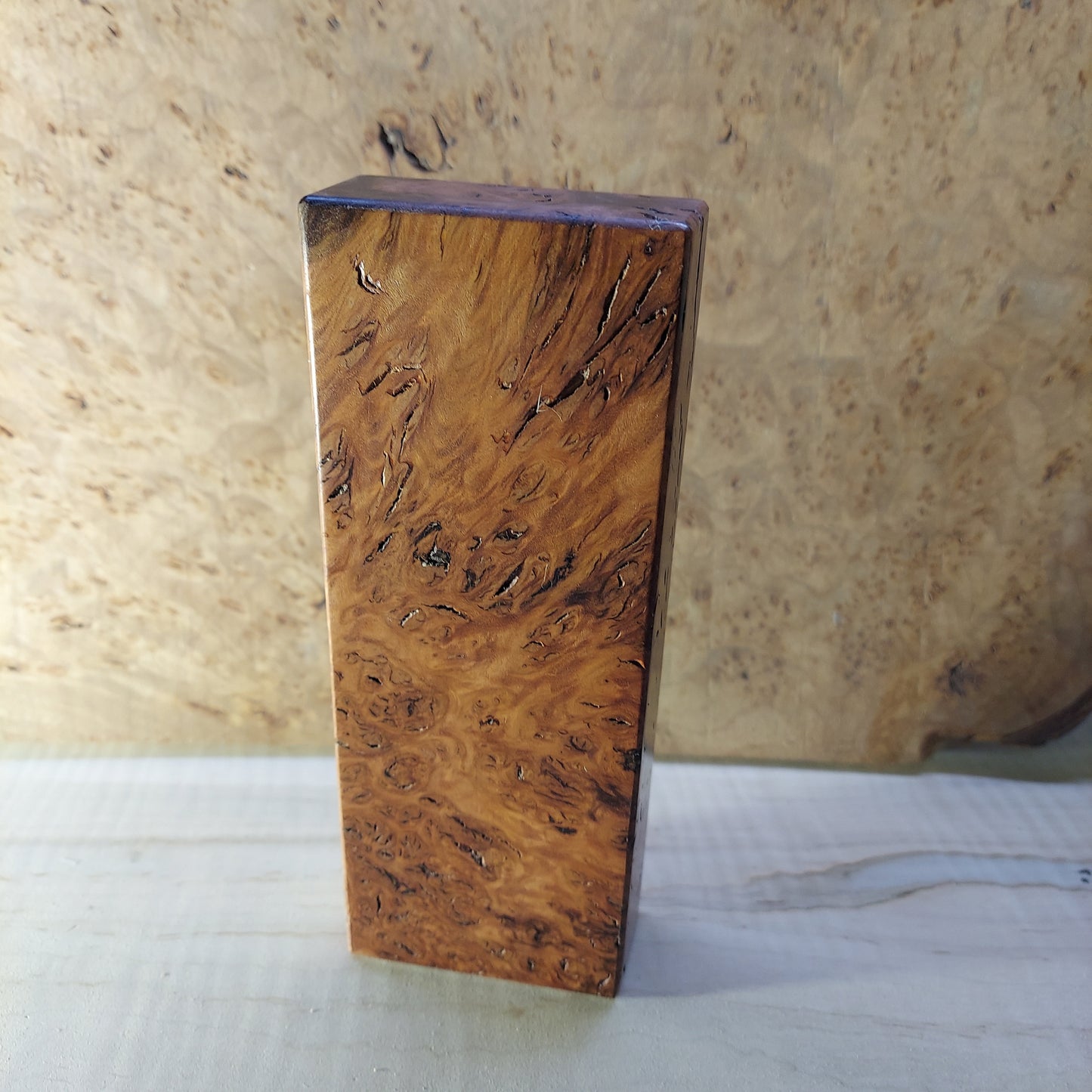 Rare Jarrah  burl knife block.