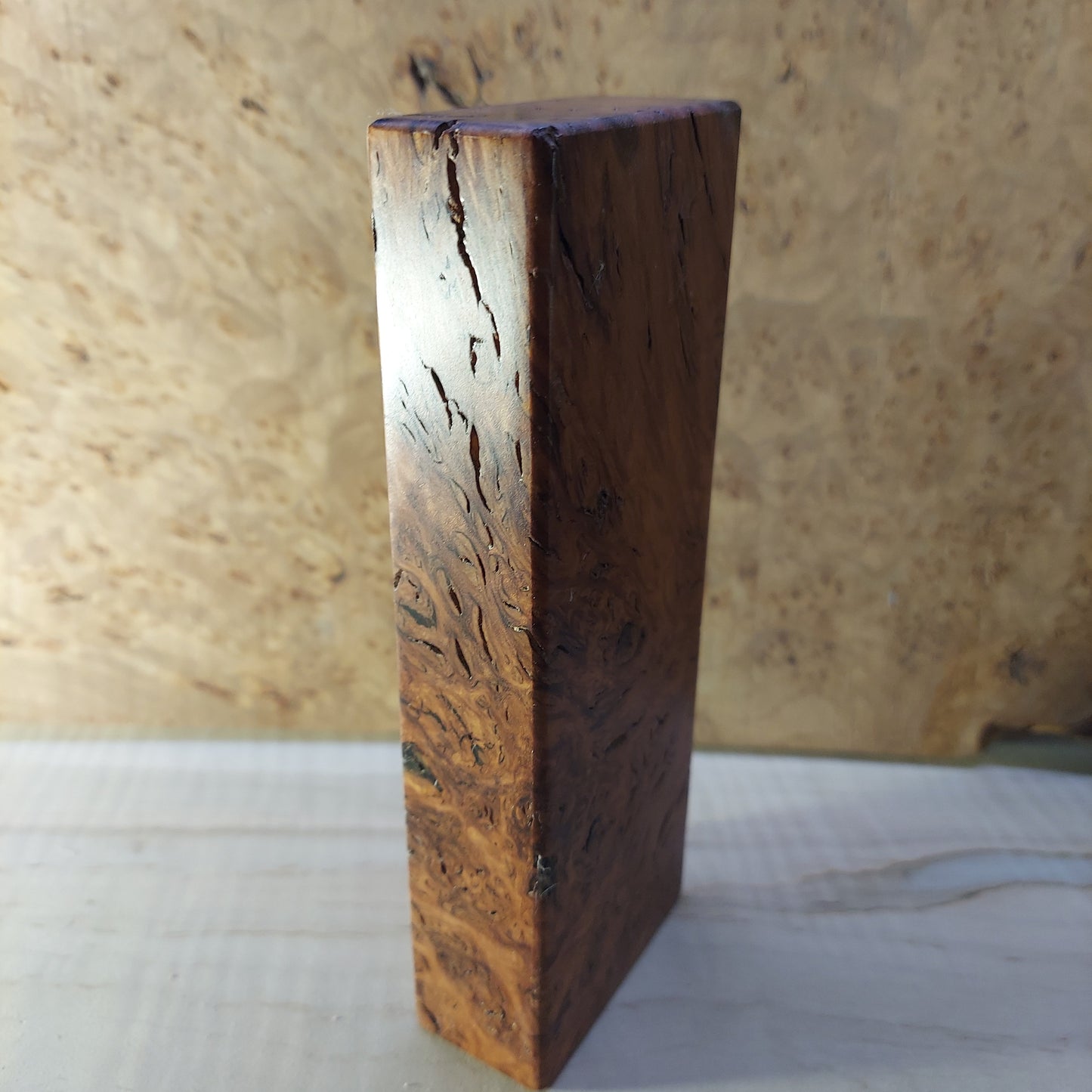 Rare Jarrah  burl knife block.